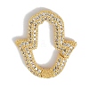 Rack Plating Brass Micro Pave Cubic Zirconia Spring Gate Rings Clasps KK-NH0002-07G-01-1