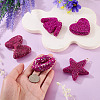 5Pcs 5 Styles Handmade Polymer Clay Glass Rhinestone Big Pendants RB-BT0001-04-6