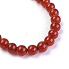 Natural Garnet/Carnelian(Dyed & Heated) Braided Bead Bracelets BJEW-JB04337-02-2