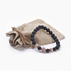 Natural Lava Rock Beads Stretch Bracelets BJEW-JB03901-4