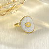 304 Stainless Steel Enamel Cuff Rings FS-WG277BE-07-1