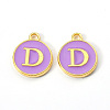 Golden Plated Alloy Enamel Charms ENAM-S118-10D-1