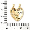 Valentine's Day Brass Micro Pave Cubic Zirconia Split Pendants KK-H251-01D-G-3