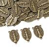 Holy Oval Carved Virgin Mary Tibetan Style Alloy Chandelier Component Links TIBEP-LF0961YKG-AB-FF-3
