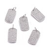 Brass Micro Pave Cubic Zirconia Pendants ZIRC-L070-42P-1