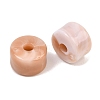 Two-Color Opaque Acrylic Imitation Gemstone Beads AC-CBA3EFE-02C-3