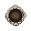 Adjustable Rhombus Alloy & Iron Bezel Cup Ring Base with Rotatable Tray MAK-T012-02AB-2