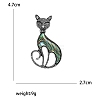 Creative Abalone Shell Cat Brooch PW-WG786CF-01-5