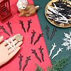 30 Pairs 3 Colors Plastic Snowman Hand Branch Antler AJEW-GF0012-64A-3