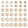 120Pcs 6 Styles Wooden Buttons BUTT-TA0001-33-1