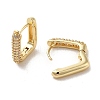 Rack Plating Brass Micro Pave Cubic Zirconia Hoop Earrings EJEW-A031-20G-2