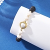 Natural Lava Rock & Baroque Pearl & Non-magnetic Synthetic Hematite Beaded Stretch Bracelets for Women BJEW-JB14023-2