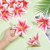 PU Leather & Plastic Artificial Flower AJEW-WH0696-419B-3