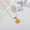201 Stainless Steel Crystal Rhinestone Pendant Necklaces for Women WG0C703-04-1
