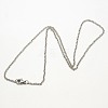 Trendy Unisex 304 Stainless Steel Cable Chain Necklaces NJEW-M057-A-01-2