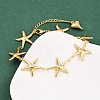 Beach 304 Stainless Steel Shell Sea Animals Link Chain Bracelets BJEW-D359-15D-G-1