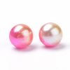 Rainbow Acrylic Imitation Pearl Beads OACR-R065-12mm-A04-2
