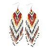 Vintage Ethnic Style Beaded Tassel Dangle Earrings LA4542-5