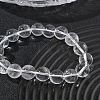 Natural Quartz Crystal Round Beaded Stretch Bracelets GG-CBA12F1-02D-12-3