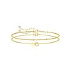 2Pcs 2 Styles Brass Beaded Bracelets & Satellite Chains Bracelets for Women FS-WG4A116-14-1