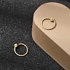 Brass Ball Captive Bead Nose Ring AJEW-G075-01G-01-2