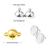 20 Sets 2 Colors Aolly Magnetic Clasps PALLOY-CJ0002-44-2