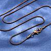 Brass Round Snake Chain Necklace Making LS-KK-F763-07R-1
