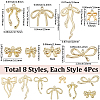 32Pcs 8 Styles Alloy Pendants FIND-SC0014-67-2