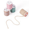 4 Rolls 4 Colors 4-Ply Polycotton Cord with Metallic Thread OCOR-TA0003-33C-2