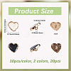20Pcs 2 Colors Alloy Enamel Metal Buttons FIND-GF0008-18-2
