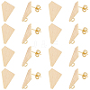 SUPERFINDINGS 16Pcs Polygon Brass Stud Earring Findings KK-FH0006-79-1