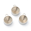 Non-Tarnish 202 Stainless Steel Pendant Rhinestone Settings LS-X-STAS-F266-21E-P-1
