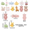 48Pcs 12 Styles Opaque Resin Pendants FIND-SC0003-24-2