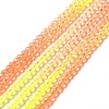 Transparent Gradient Color Glass Beads Strands X1-GLAA-H021-01B-09-2