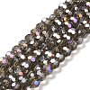 Electroplate Glass Beads Strands EGLA-R016-4m-27-1