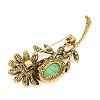 Plastic & Resin Imitation Turquoise Brooch JEWB-P058-03AG-2