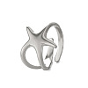 Stainless Steel Open Cuff Rings PW-WG87E46-02-1