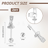 2Pcs Rhomdium Plated Sterling Silver Pendant Bails STER-BC0003-15-2