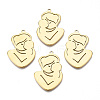 Ion Plating(IP) 201 Stainless Steel Pendants STAS-N098-070LG-2