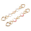 2Pcs 2 Colors Alloy White and Red Enamel Moon Star Bag Extender Chains HJEW-TAC0137-2