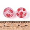 Transparent Frosted Acrylic Beads FACR-T008-03B-3