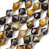 Natural Banded Agate/Striped Beads Strands G-A306-C02-01-2