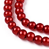 Baking Painted Pearlized Glass Pearl Round Bead Strands X-HY-Q003-4mm-74-3