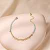 Faceted Rhondelle Glass & Brass Disc Tassel Anklets for Women FS-WGF22A3-01-3