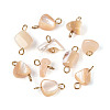 Natural Shell Nuggets Connector Charms STAS-D378-22G-1