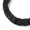 Frosted Natural Lava Rock Beads Strands G-E618-09-3