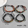 Bohemian Style Handmade PU Leather Adjustable Bracelet Sets FL7355-1-1