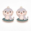Alloy Enamel Pendants ENAM-T022-02C-01-1