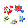 5Pcs 5 Colors Handmade Lampwork Pendants LAMP-TA0002-14-1
