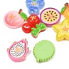 Opaque Resin Imitation Fruit Button Cabochons RE-CBA0A66-01-2